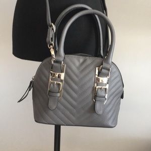 Gray, bucket/crossbody purse